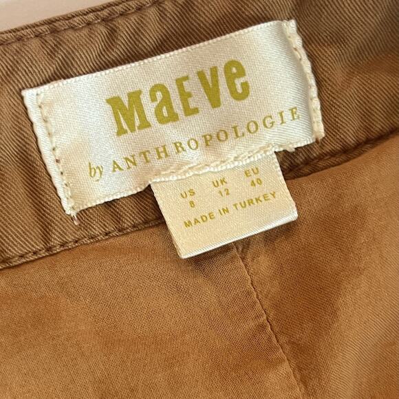 Long Maeve Womens the Copper Cotton Button Safari Midi Skirt - Med - Picture 4 of 16